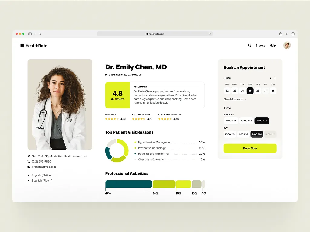 Referência visual: presença digital para saúde